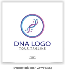 Icono para la tecnología científica, logotipo de ADN premium diseño elegante de plantillas eps 10
