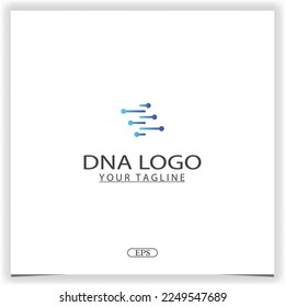 Icono para la tecnología científica, logotipo de ADN premium diseño elegante de plantillas eps 10