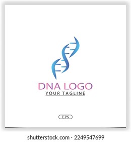 Symbol für Wissenschaftstechnologie, DNA Logo Premium elegante Vorlage Design Vektor eps10