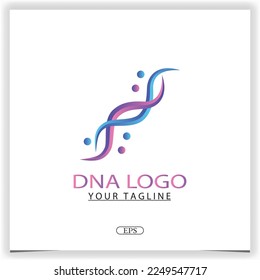 Icon for science technology, DNA logo premium elegant template design vector eps 10