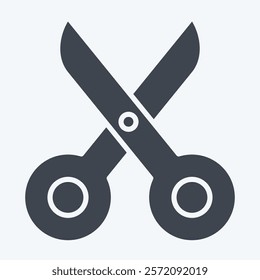 Icon Scisccors. related to Fabric symbol. glyph style. simple design editable