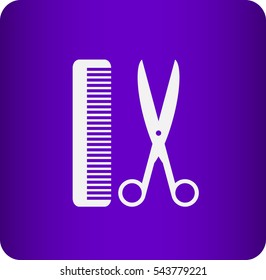 icon of scissor and comb