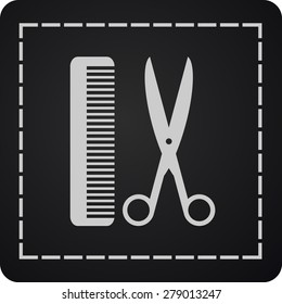 icon of scissor and hairbrush