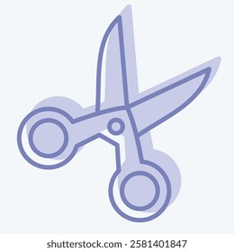Icon Scissor. related to Kindergarten symbol. two tone style. design editable