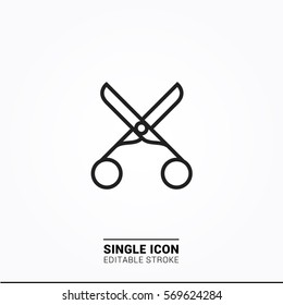 Icon Scissor Single Icon Graphic Design