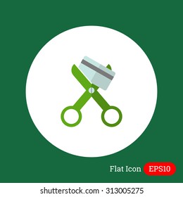 Icon of scissors cutting credit card