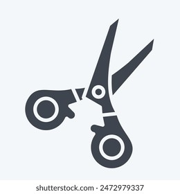 Icon Scissors. related to Sewing symbol. glyph style. simple design illustration
