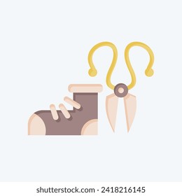 Icon Scissors. related to Shoemaker symbol. flat style. simple design editable. simple illustration