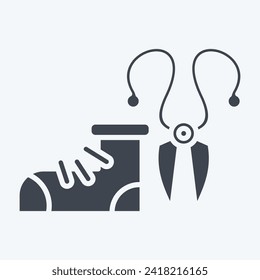 Icon Scissors. related to Shoemaker symbol. glyph style. simple design editable. simple illustration