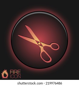 Icon scissors.  sewing and fashion.