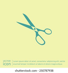 Icon scissors.  sewing and fashion.