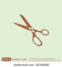 Icon scissors.  sewing and fashion.