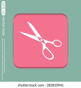 Icon scissors.  sewing and fashion.