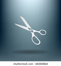 Icon scissors.  sewing and fashion.