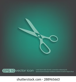 Icon scissors.  sewing and fashion.