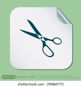 Icon scissors.  sewing and fashion.