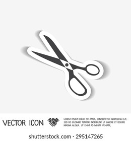 Icon scissors.  sewing and fashion.