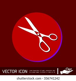 Icon scissors.  sewing and fashion.
