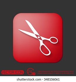 Icon scissors.  sewing and fashion.