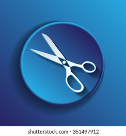 Icon scissors.  sewing and fashion.