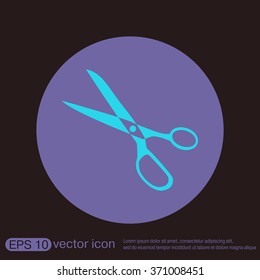 Icon scissors.  sewing and fashion.