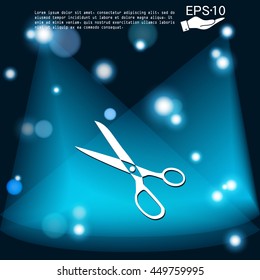 Icon scissors.  sewing and fashion.