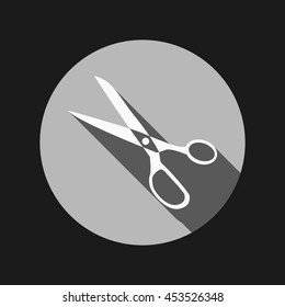 Icon scissors.  sewing and fashion.