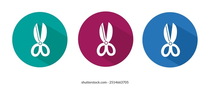 Icon for scissors vector illustration in flat.