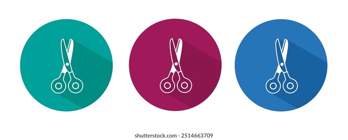 Icon for scissors vector illustration in flat.