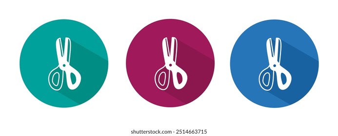 Icon for scissors vector illustration in flat.