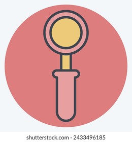 Icon Scoop. related to Milk and Drink symbol. color mate style. simple design editable. simple illustration