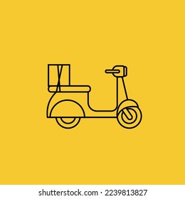 icon scooter delivery. line art illustration.