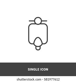 icon scooter motorcycle single icon graphic design