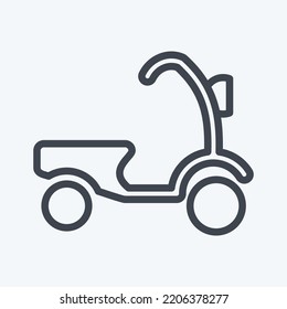 Icon Scooter. related to Thailand symbol. line style. simple design editable. simple illustration. simple vector icons. World Travel tourism. Thai