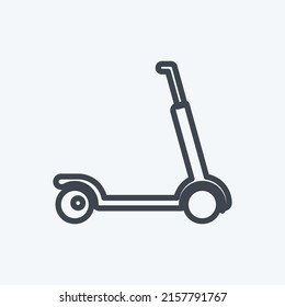 Icon Scootie. suitable for Toy symbol. line style. simple design editable. design template vector. simple symbol illustration