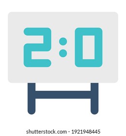 icon score board using flat style and blue color dominate