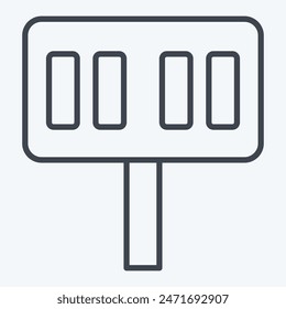 Icon Scoreboard. related to Rugby symbol. line style. simple design illustration