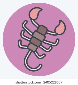 Icon Scorpio. related to Horoscope symbol. color mate style. simple design editable. simple illustration