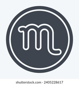 Icon Scorpio Sign. related to Horoscope symbol. glyph style. simple design editable. simple illustration