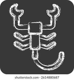 Icon Scorpion. related to Insects symbol. chalk Style. design editable