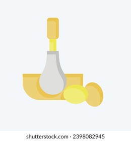 Icon Scrambled Eggs. related to Cooking symbol. flat style. simple design editable. simple illustration
