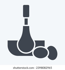 Icon Scrambled Eggs. related to Cooking symbol. glyph style. simple design editable. simple illustration