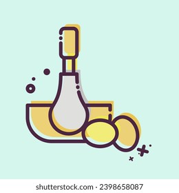 Icon Scrambled Eggs. related to Cooking symbol. MBE style. simple design editable. simple illustration