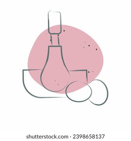 Icon Scrambled Eggs. related to Cooking symbol. Color Spot Style. simple design editable. simple illustration