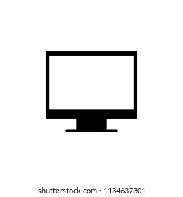 The icon of monitor, monitor screen. Simple flat icon illustration of monitor, monitor screen for a website or mobile application on white background