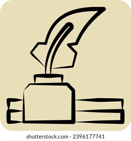 Icon Screenplay. related to Theatre Gradient symbol. hand drawn style. simple design editable. simple illustration