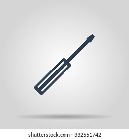 icon of screwdrive.  Modern design flat style icon.