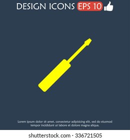 icon of screwdrive.  Modern design flat style icon.