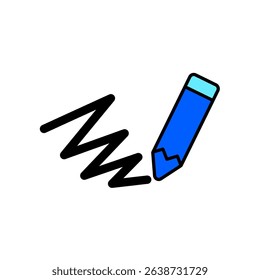 Icon a scribble, isolated against a clean background.