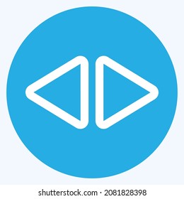 Desplazamiento de iconos horizontal - Estilo de ojos azules, ilustración simple, trazo editable, vector de plantilla de diseño, bueno para impresiones, carteles, anuncios, anuncios, gráficos de información, etc.